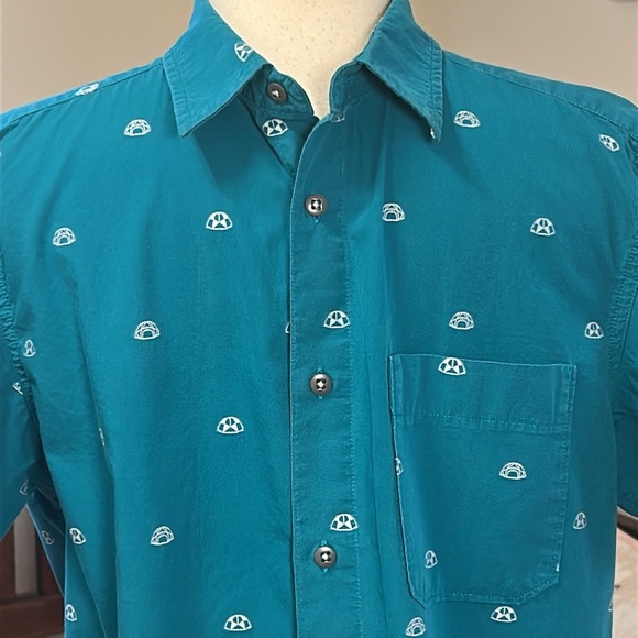 The North Face Baytrail Mens‎ Green Short Sleeve Button Down Shirt Tents sz M - Picture 3 of 13